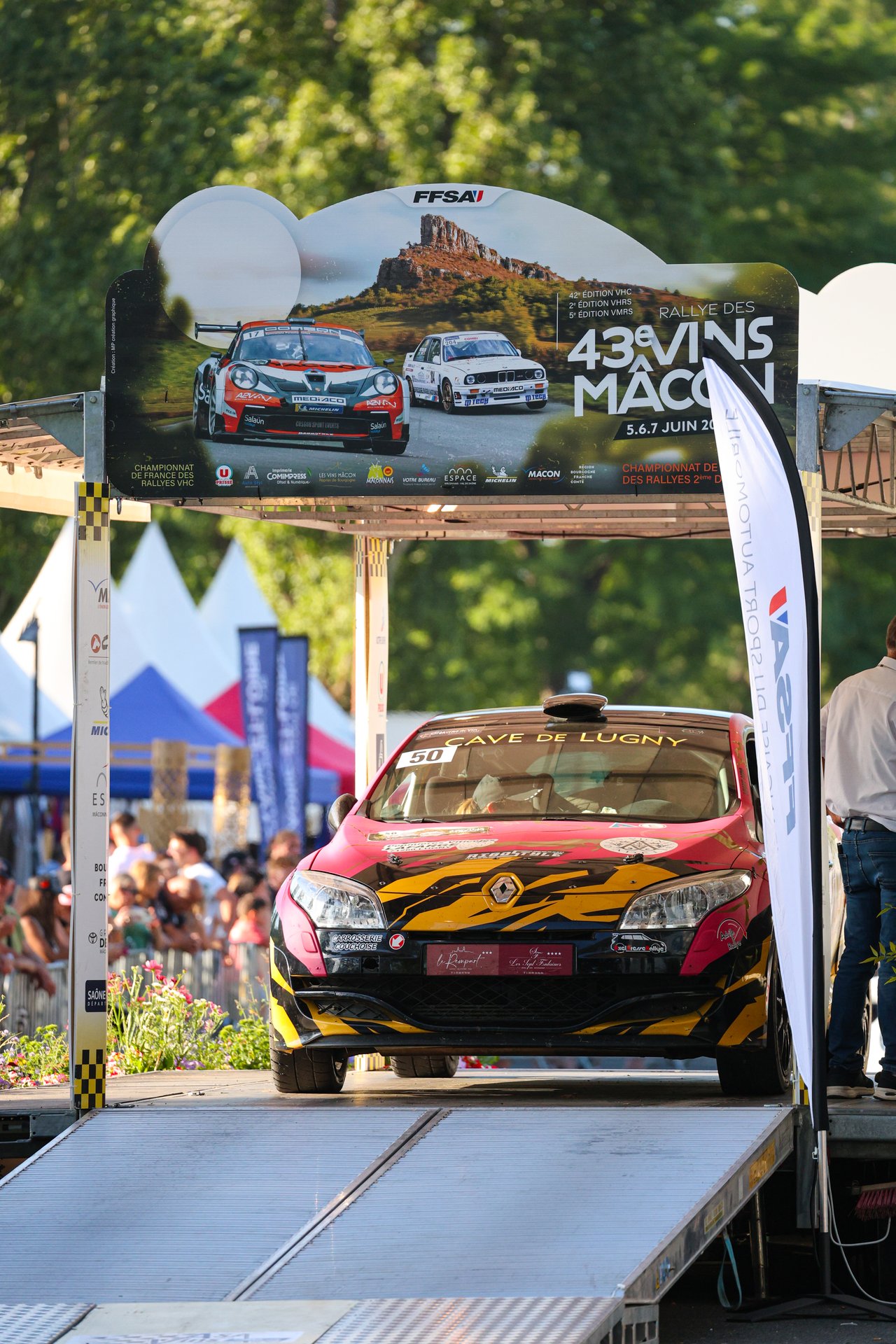 Rampe de départ 43e Rallye des Vins Mâcon